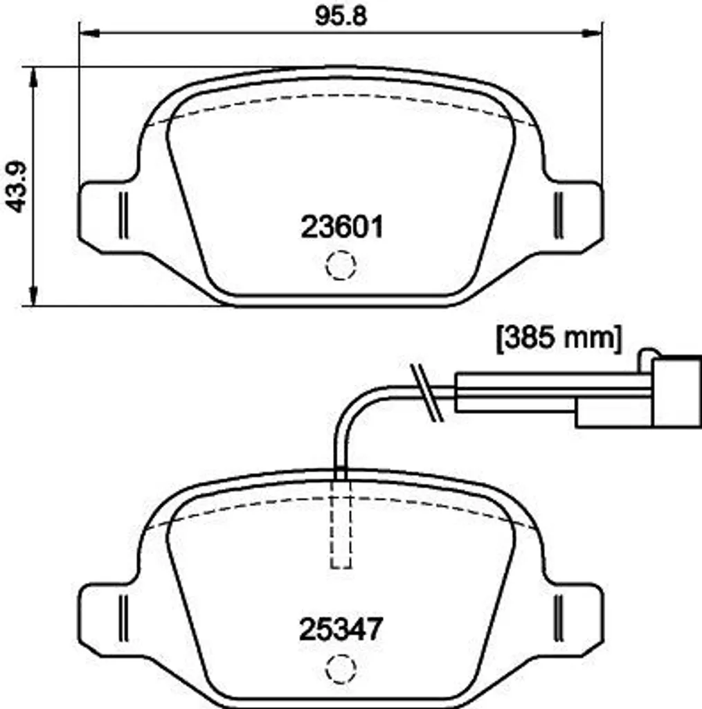 Plaquettes de frein de rechange pour Fiat 500 (312) HELLA 8DB 355 031