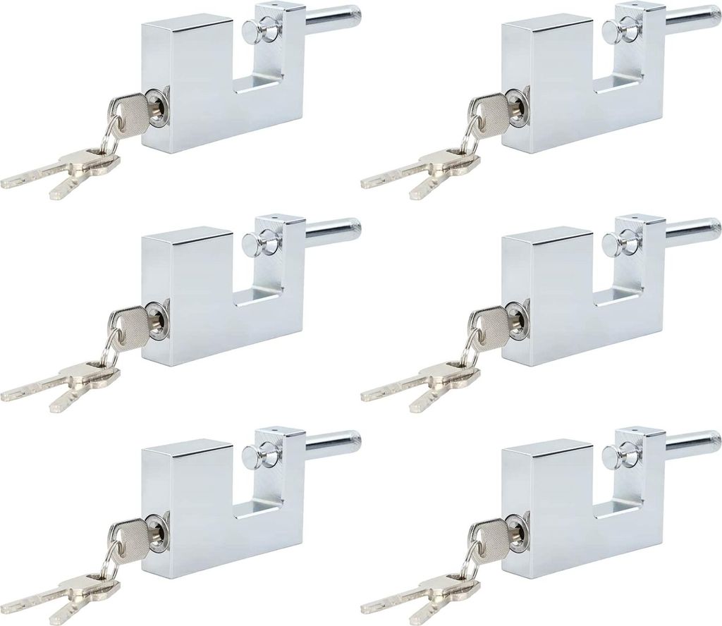 Vorhängeschloss 6 pcs Silber Stahl