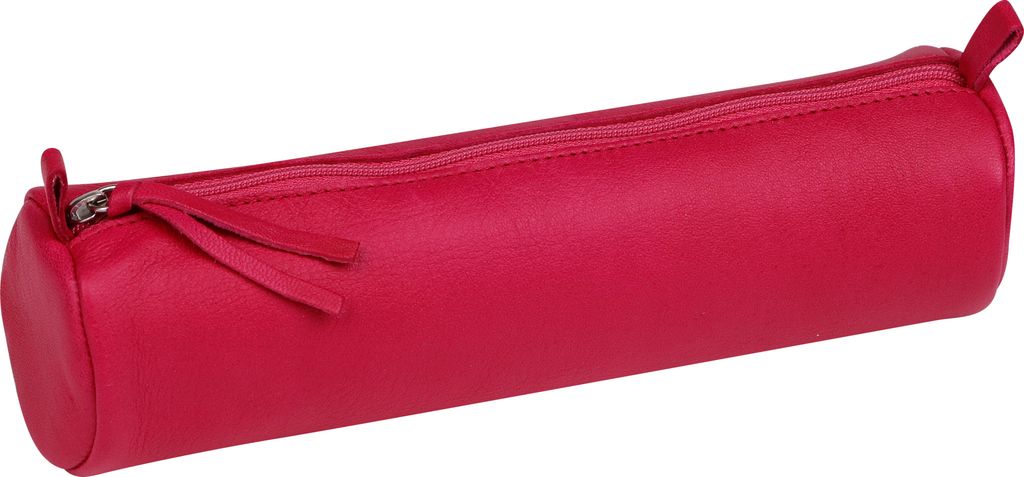 Clairefontaine 8x Rund Federmäppchen Leder Ø5,5x22cm dunkle Farben 410193C