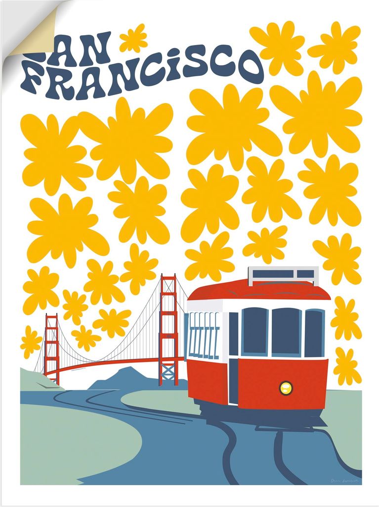 ARTland Wandbild, selbstklebend San Francisco Größe: 90x120 cm