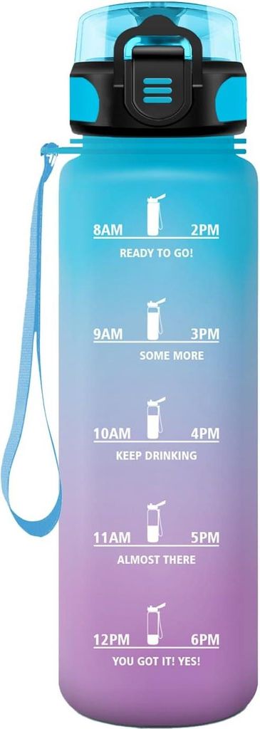 Auslaufsichere Sporttrinkflasche 1000 ml - Deine ideale Wasserflasche für Fitness, Yoga, Radfahren und Kinder