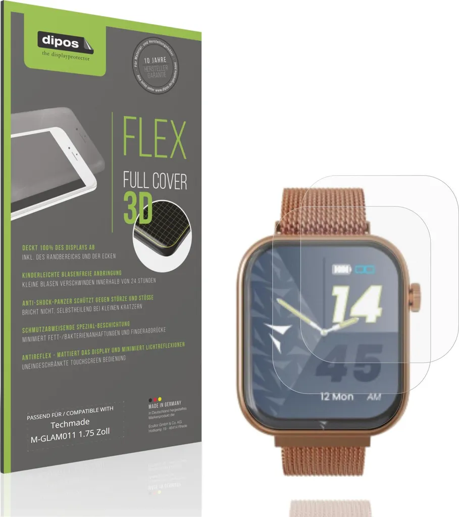 Offerta 2x Pellicola Techmade M-GLAM011 1.75 Opaca Anti-Graffio