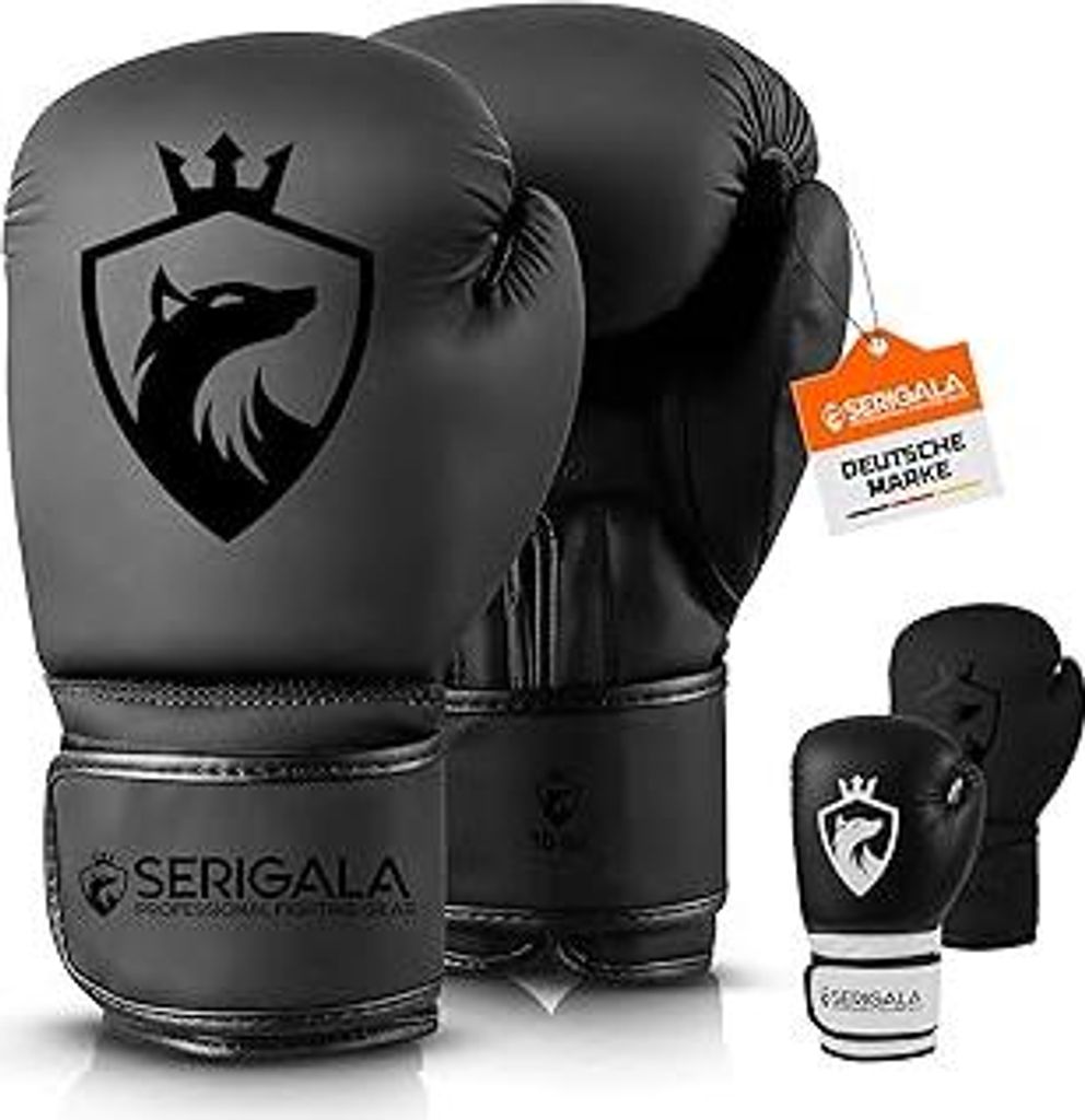 Serigala Boxhandschuhe mit idealer Stabilität und Schlagkraft - Punching Handschuhe für Boxen, MMA, Muay Thai, Boxsack Training und Sparring - In...