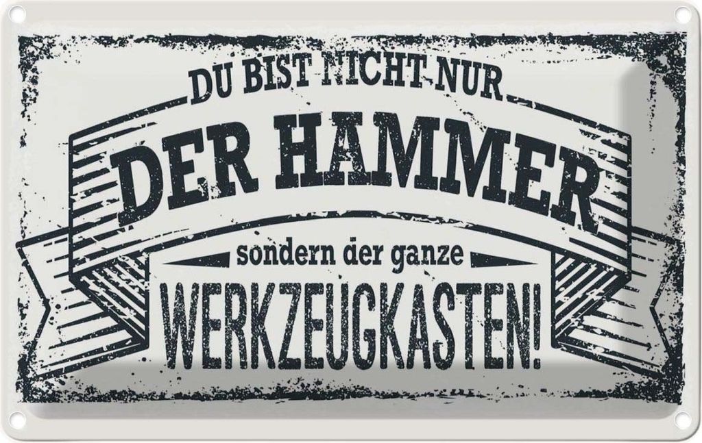 vianmo Blechschild 20x30 cm du Bist nicht nur der Hammer Spruch Zitat