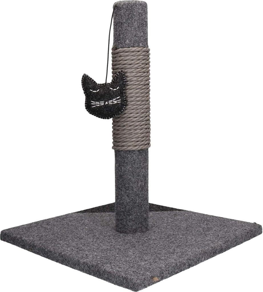 Holzkohle Filzkratzsäule für Katzen grau - Catwalk Collection - Nachhaltig und stilvoll