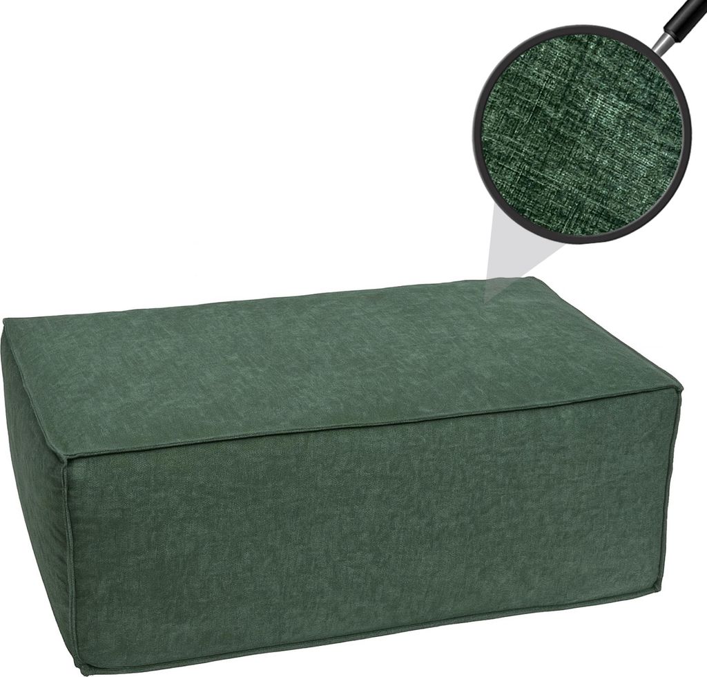 Ottomane/Zubehör für Sofa MCW-O54, Hocker Fußablage Recamiere Chaiselongue, Stoff/Textil 300g/m² 38x97x70cm grün