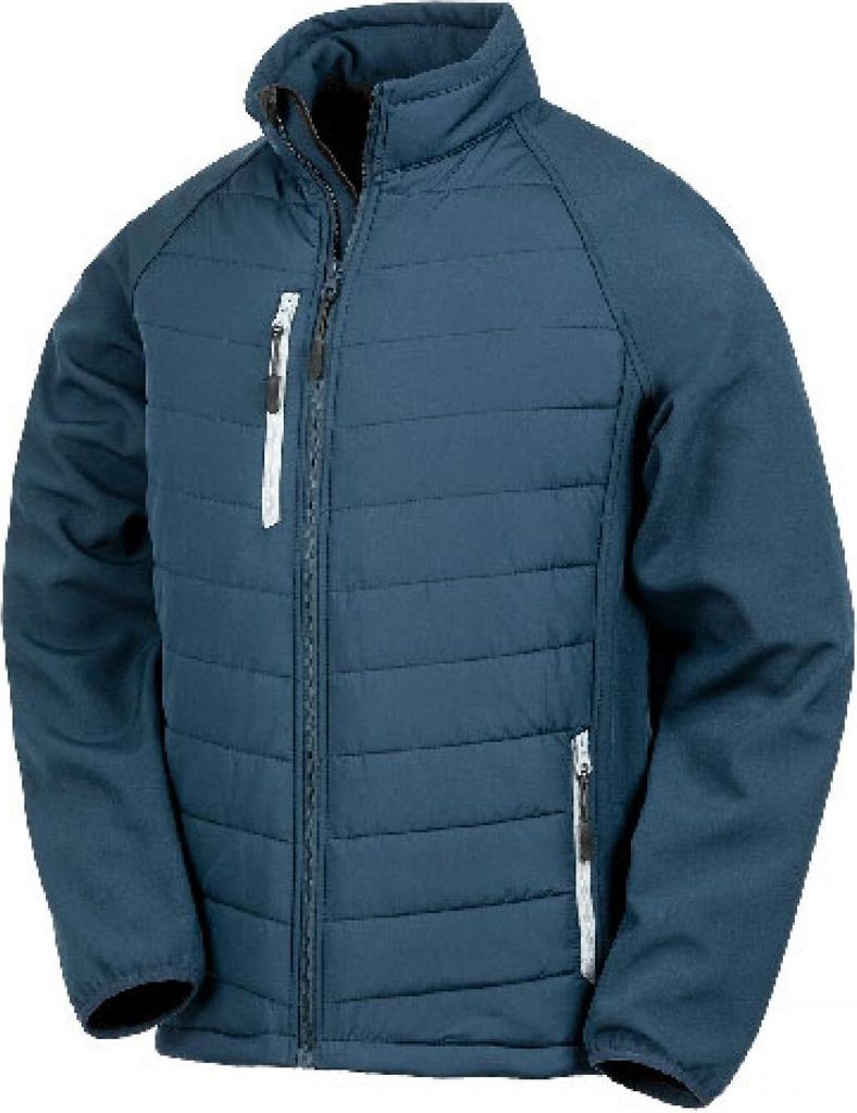 Result R237X | Herren Black Compass Softshell Jacket - Farbe: Navy/Grey - Größe: M