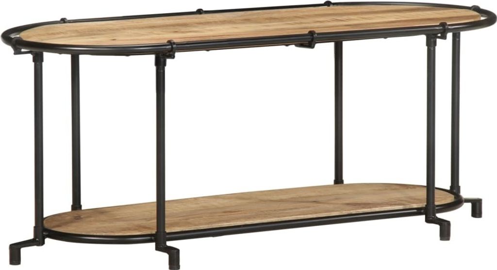 TV-Regal 100x42x40 cm Raues Mangoholz