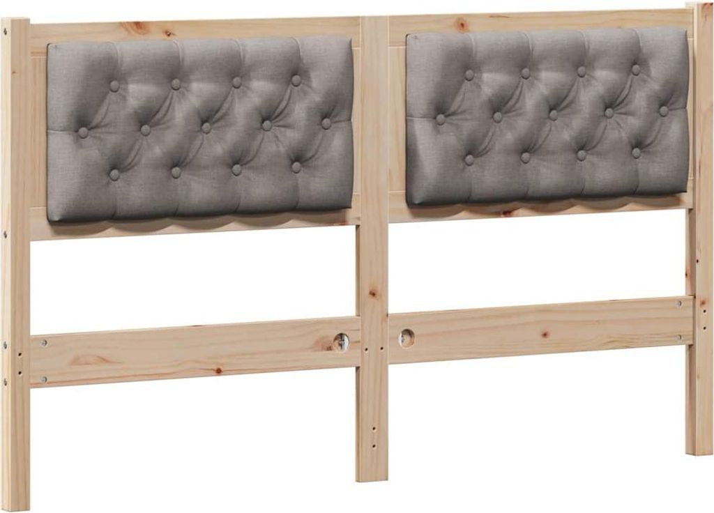 vidaXL Kopfteil Sonstiges Braun und Taupe 140 cm Massivholz Kiefer