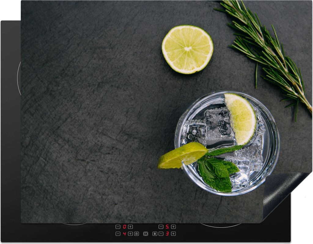 KitchenYeah© Herdabdeckplatte Cocktail - Glas - Zitrone , Produktbild 
