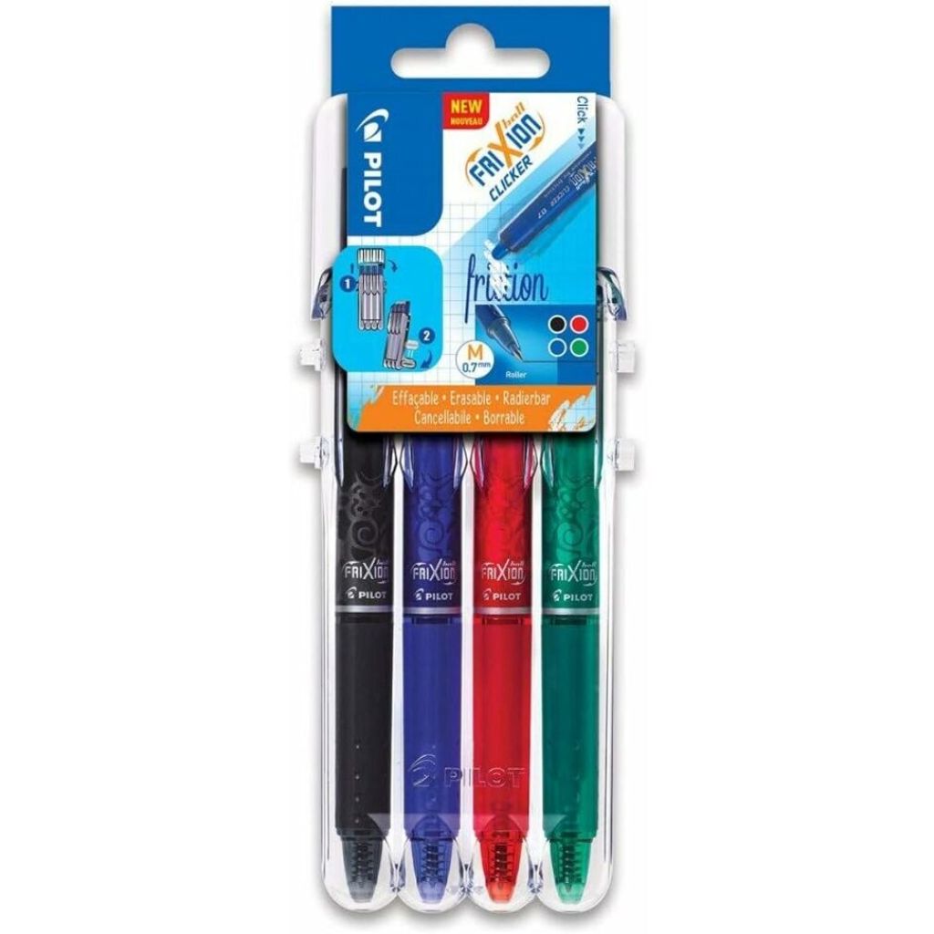 Pilot Frixion – Set Ricariche Penna Cancellabile – 12 Blu (0,7 Mm) + 2 Rosse – Punta Media