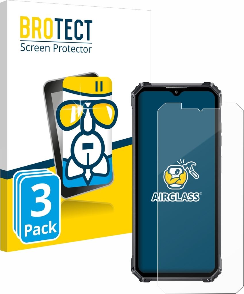 3x BROTECT Schutzglas für Oukitel WP28 / WP28E Schutzfolie Panzer Folie Glas Display Schutz klar