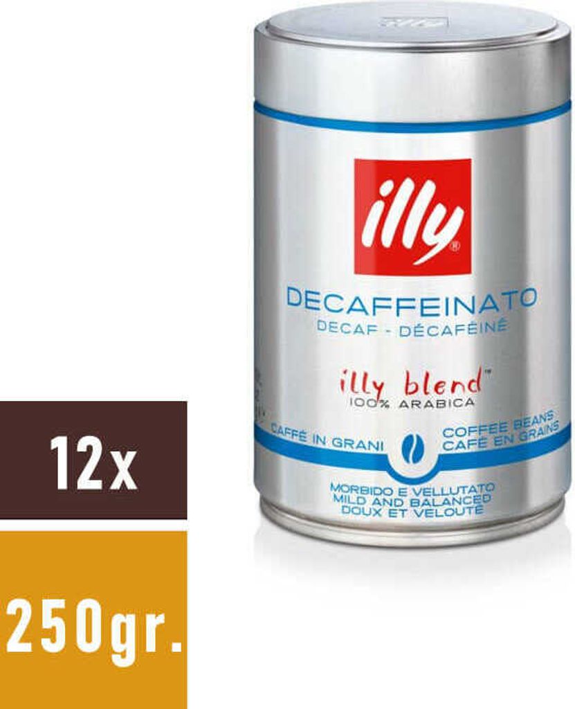 Illy Kaffeebohnen Koffeinfrei in Dose 250 gr Caffè Illy