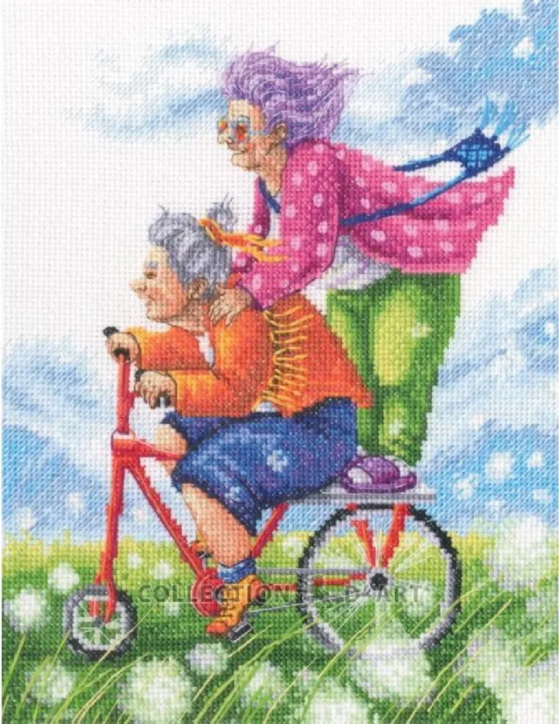 Kit Broderie Point de Croix Compté RTO Suivre son Rêve - 19x24,5 cm