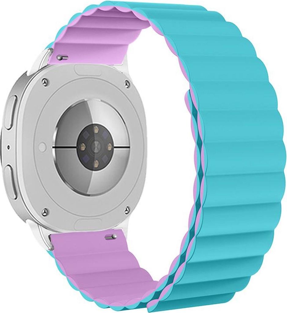 Magnetisches Silikon Armband für Samsung Galaxy Watch 8 / 8 Classic Türkis / Lila