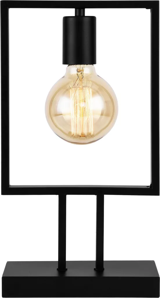 Lampe de chevet moderne E27 luminaire de bureau noir et métal chic