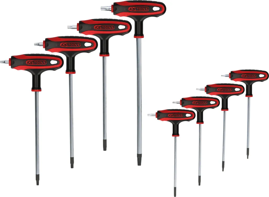 KS Tools ERGOTORQUEplus Jeu de 8 Clés Mâles TX à Poignée en T 151.2400