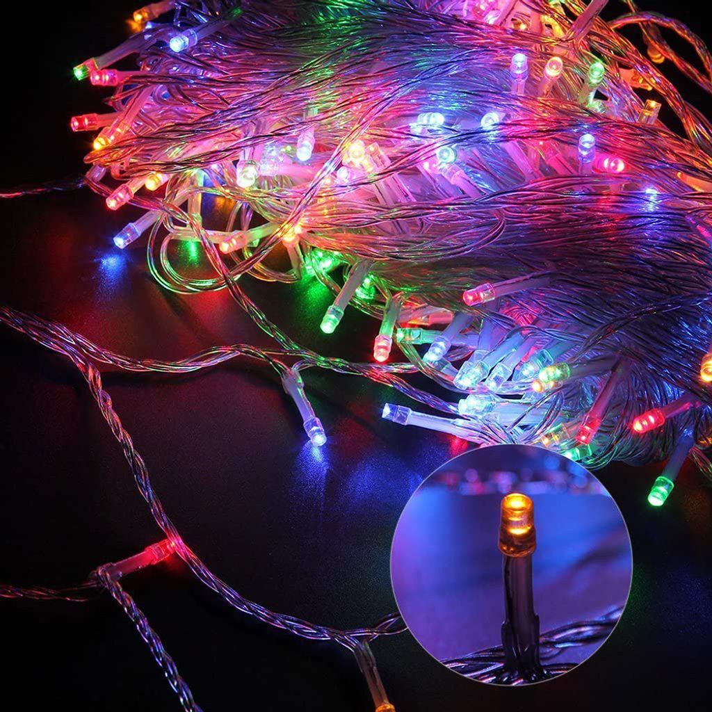 Luci Di Natale Da Esterno A Batteria 2 Pezzi 10m Con 100 LED Colorati - Timer E 8 Modalità, IP44 Impermeabili - 3