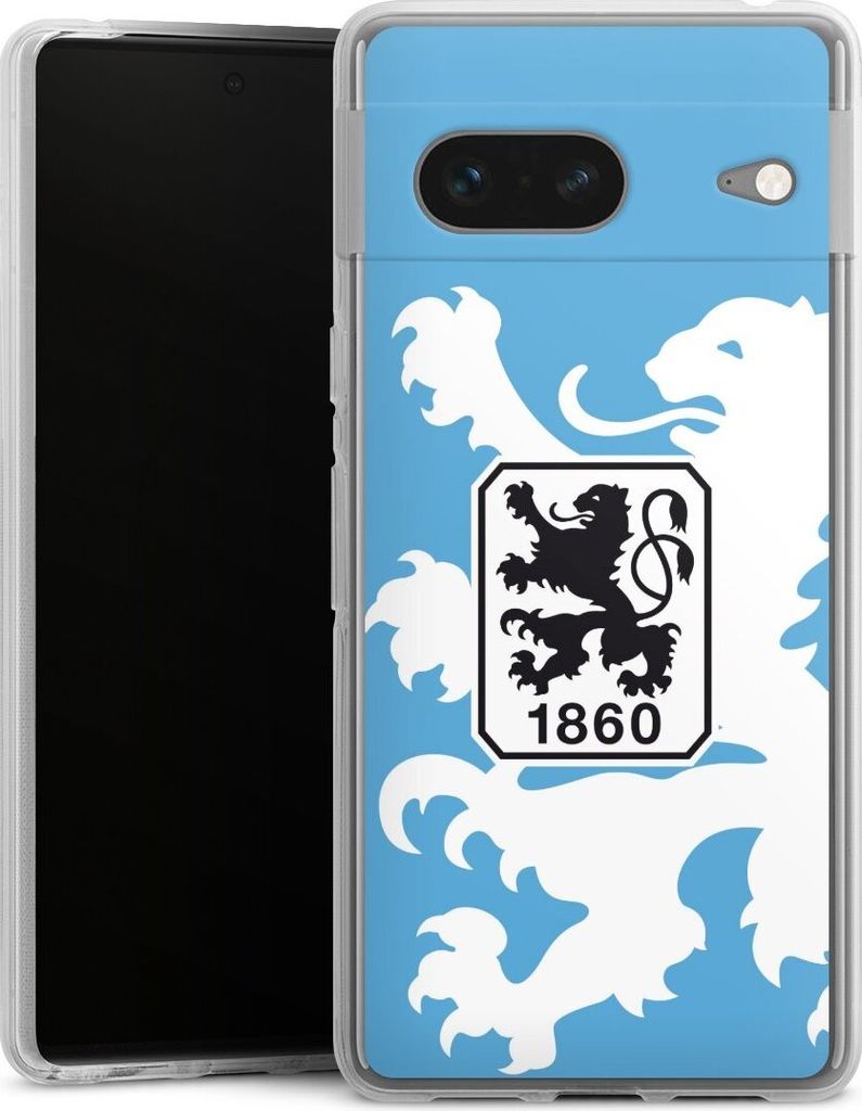 DeinDesign Handyhülle für Google Pixel 7 Silikon Hülle Case Smartphone Schutzhülle Offizielles Lizenzprodukt TSV 1860 München Wappen