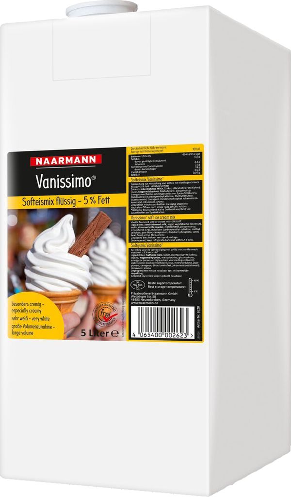 Naarmann Softeismix Vanissimo Vanille cremiges Softeis 5000ml