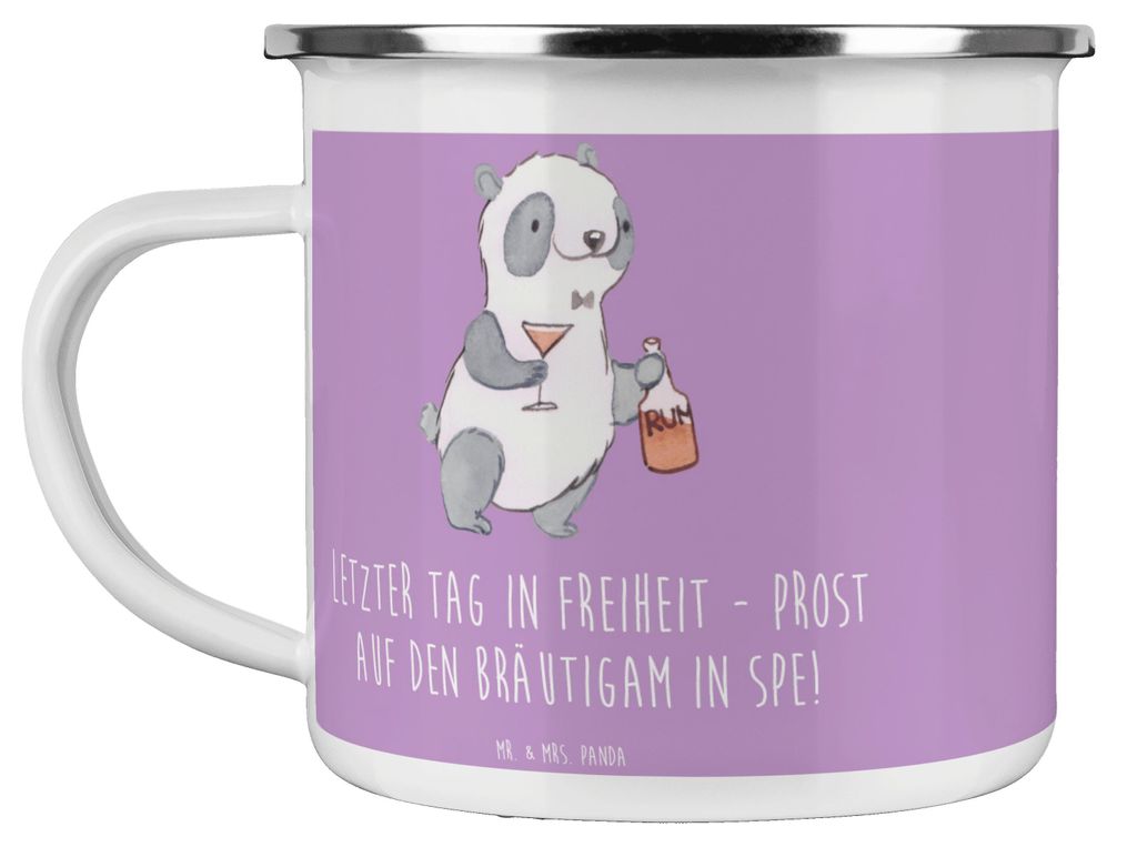 Mr. & Mrs. Panda metallbecher Junggesellenabschied Feier - Lavendeltraum - Geschenk, Spaß, Heirat, Blechtasse, Abenteuer, Teetasse, Campingbecher,...
