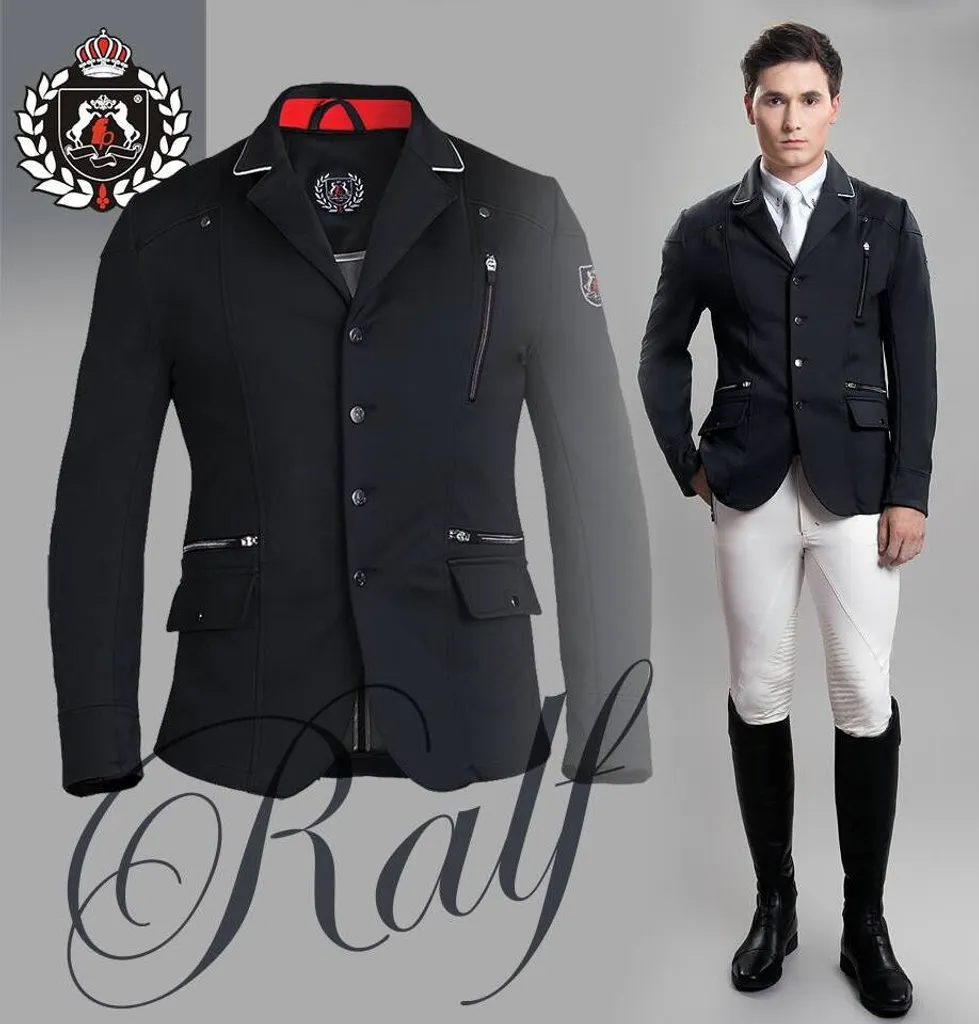 Veste de concours équitation garçon Fairplay noire imperméable taille 170