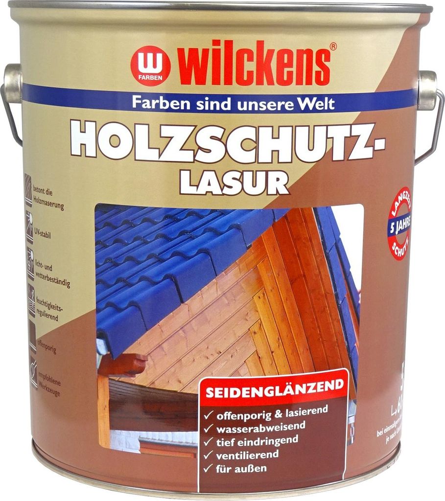 Wilckens Holzschutzlasur Teak seidenglänzend 5l 16789900090
