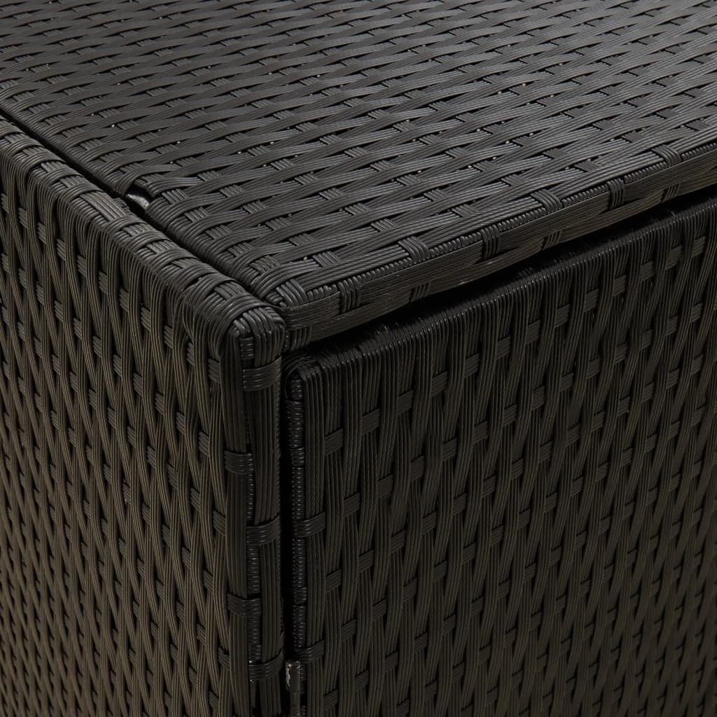 vidaXL Gartenschrank Schwarz 100x55,5x80 cm Poly Rattan Produktbild 3
