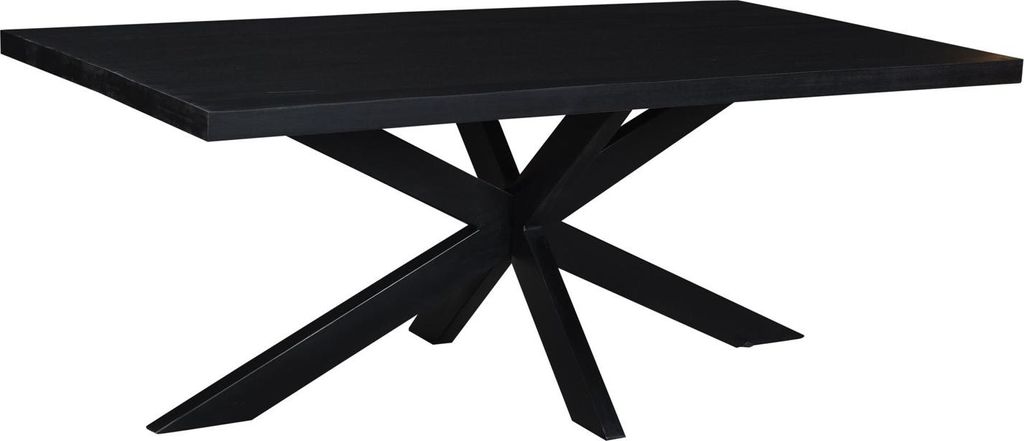 Livingfurn - e Schwarzer Esstisch Kala - Mangoholz - 200 cm