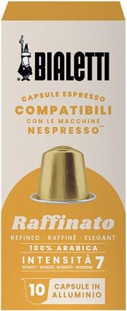 Nespresso-kompatible Aluminium Raffinato 10 Kapseln - Bialetti