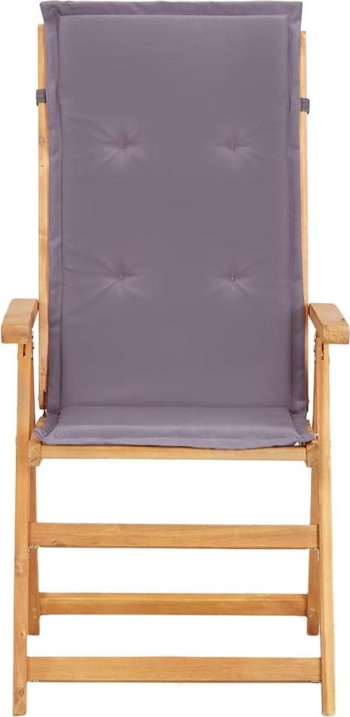 vidaXL Verstellbare Gartenstühle 2 Stk. Braun Massivholz Akazie