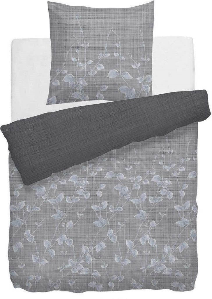 Heckett & Lane Renforcé Bettwäsche Trosa HnL Twill Wende Blätter 100% Baumwolle Reißverschluss Bettbezug Kissenbezug Bettgarnitur 155x220 cm Multi