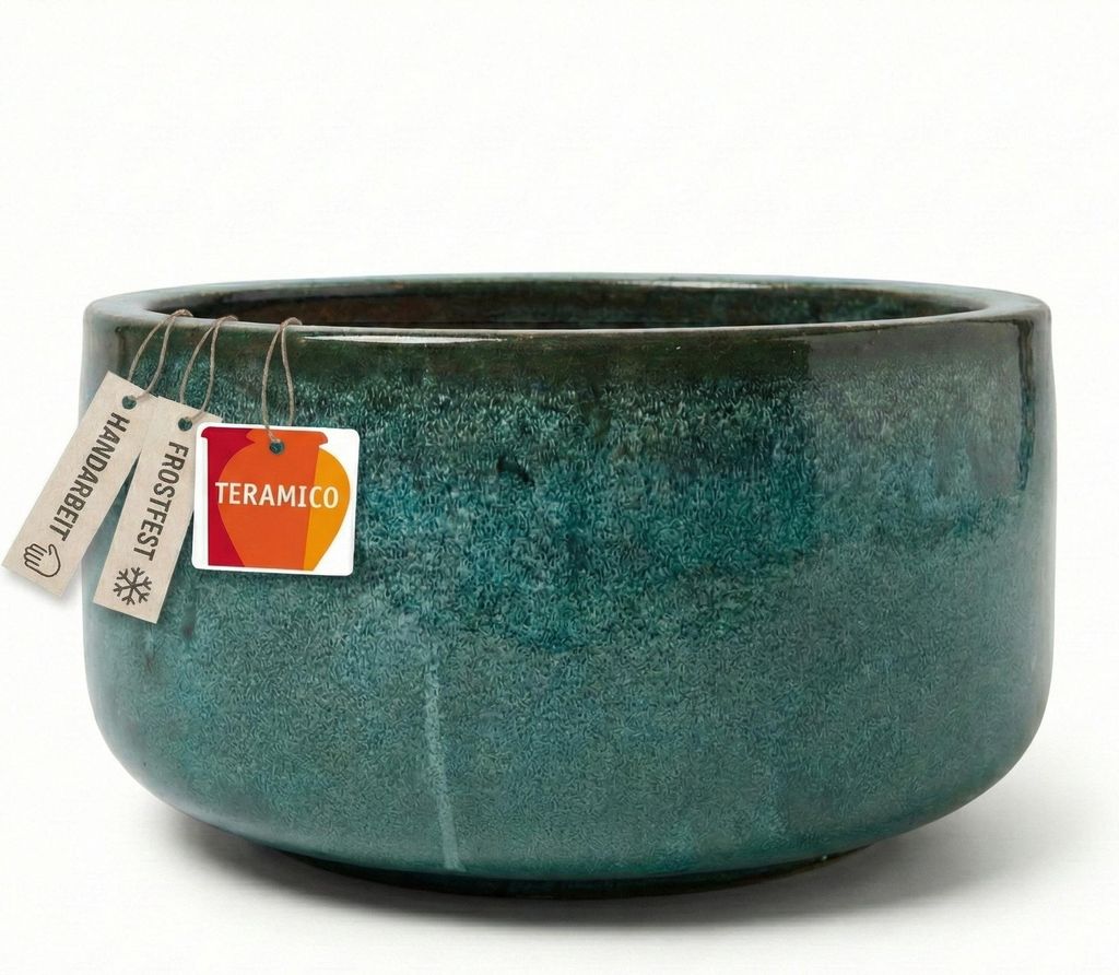Bac à plantes en céramique grès résistant au gel - Rond, Image du produit 