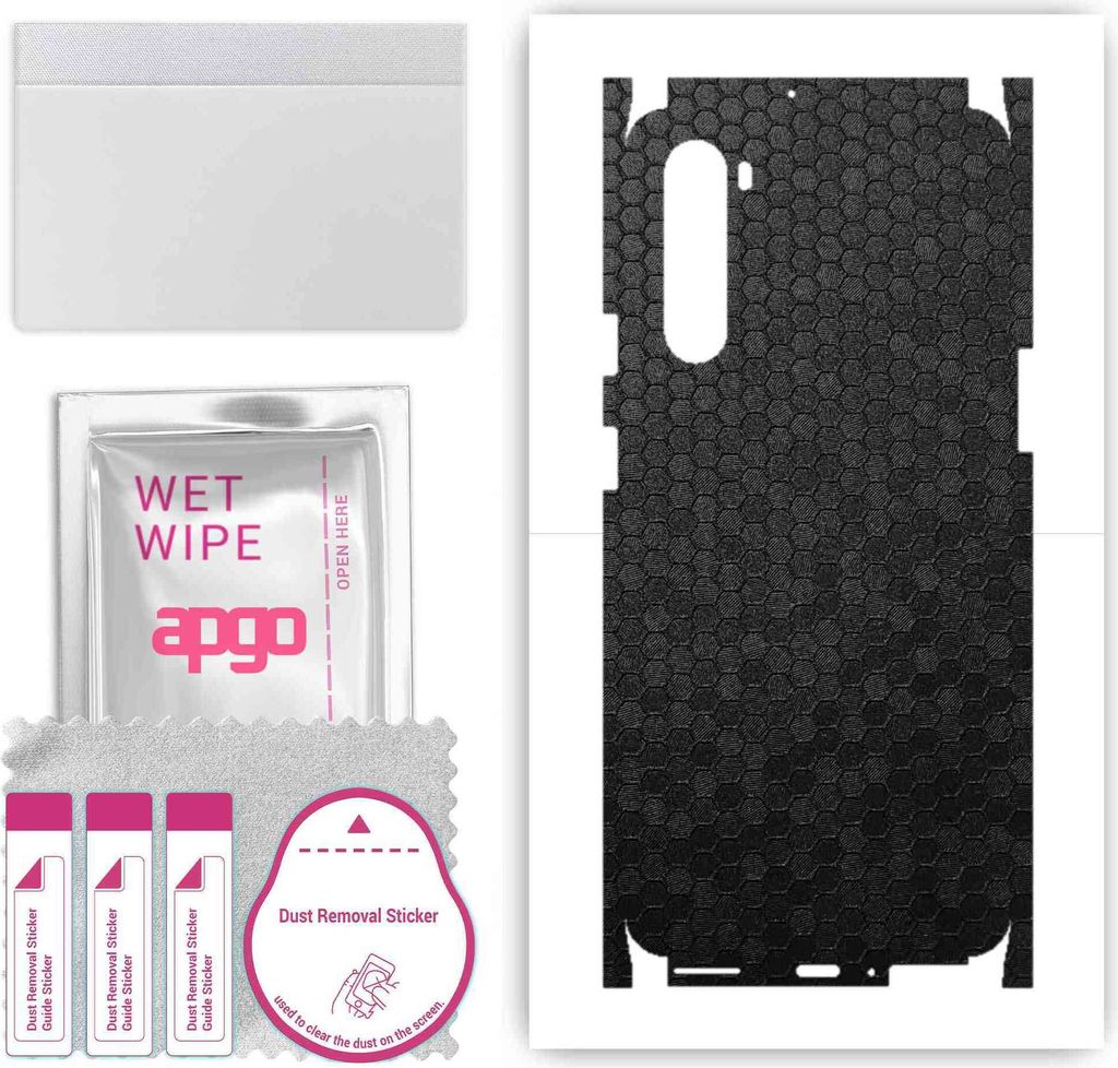 apgo Rückseite + Seiten Schutzfolie, Skin, kompatibel mit OnePlus Nord, Hinten Displayschutzfolie aus Vinylfolie, kratzfest, einfache Montage - Sc...