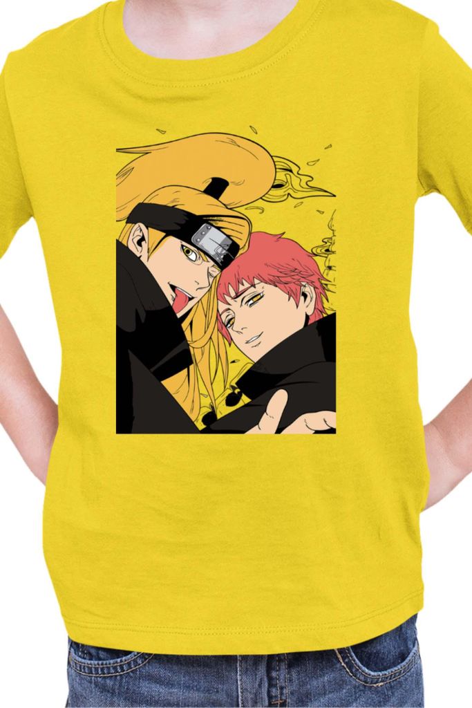 Kinder T-Shirt Naruto Dedara & Sasori, 5-6 Jahr - 116 / Gelb