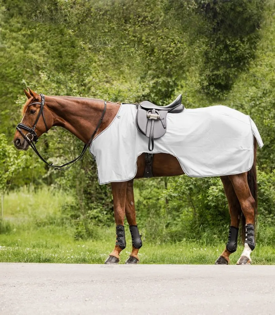 Waldhausen Fly Riding Rug Protect Silver Grey 115 cm - Protezione Top