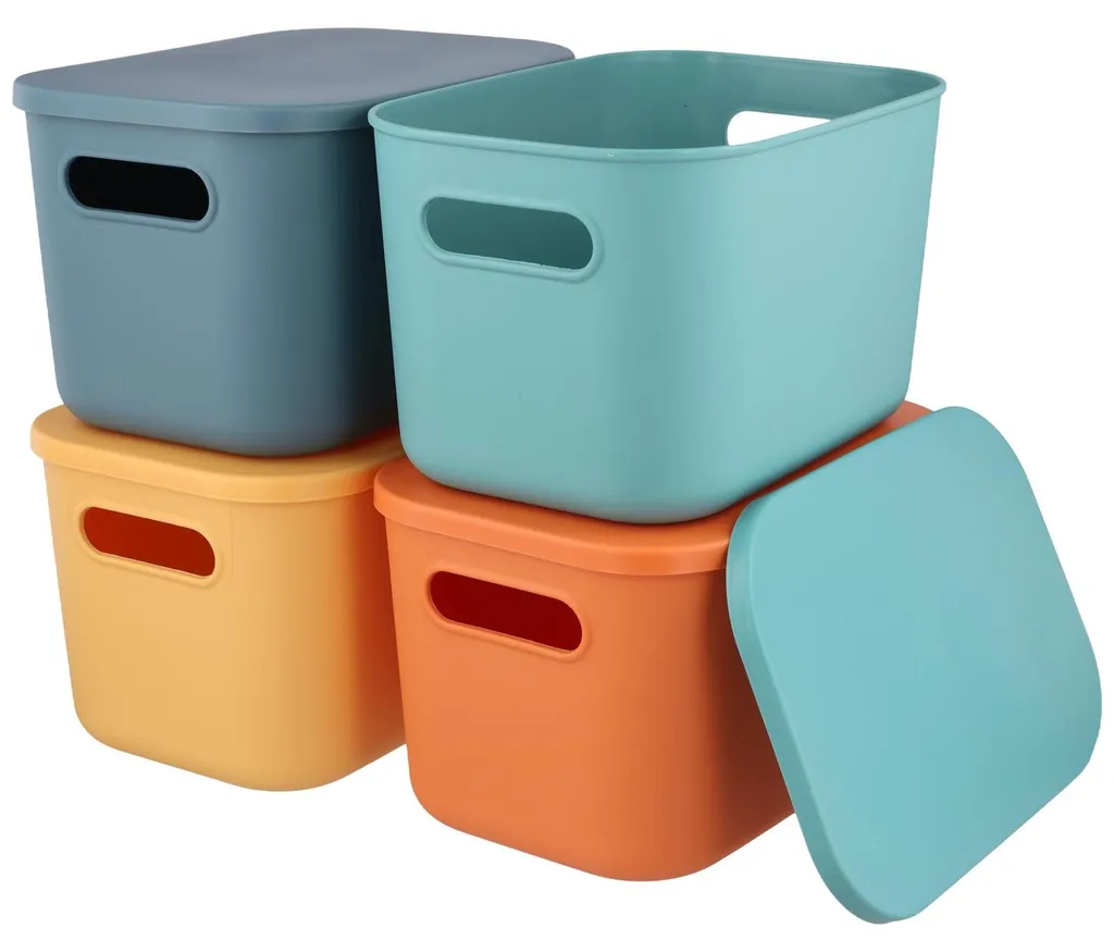 Organisation bureau et chambre : Paniers de rangement avec couvercles