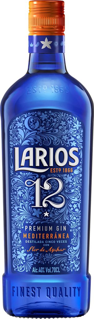 Larios 12 Mediterranea Premium Gin | 40 % vol | 0,7 l Immagine del prodotto 