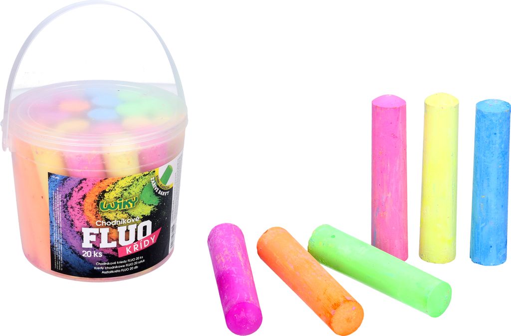 Craies de trottoir FLUO 20pcs Image du produit 