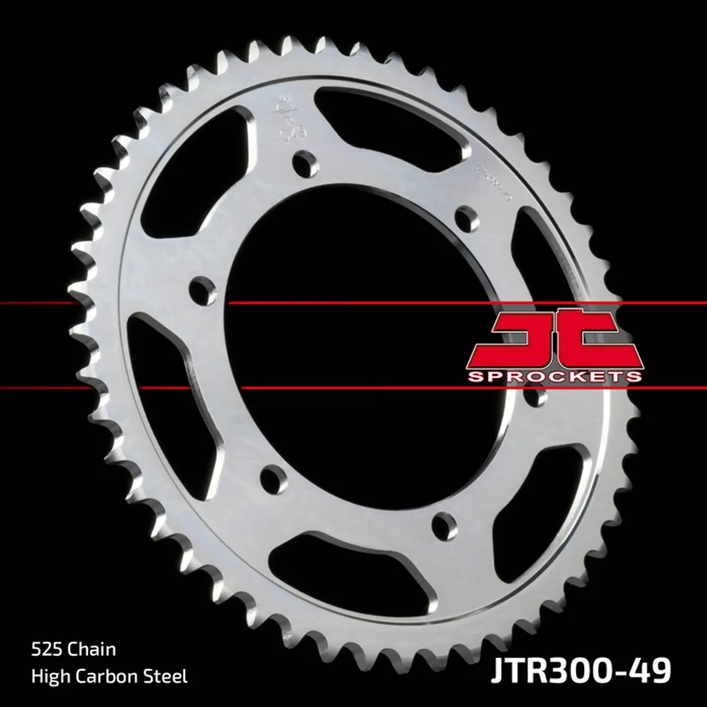 Pignon Arrière de Transmission 49 Dents Pas 525 pour Moto Routière et Sport