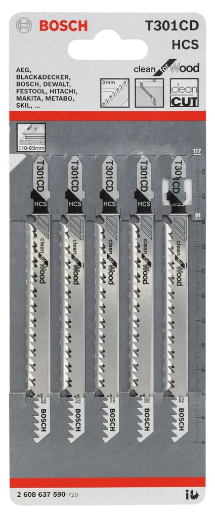 Stichsägeblätter T301Cd 5 Stk - B 2608637590 Produktbild 