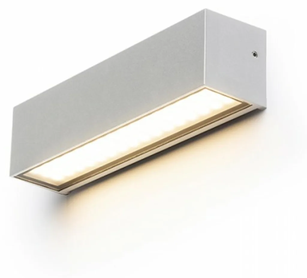 Éclairage terrasse LED 6W gris argenté IP65 applique murale Camargue