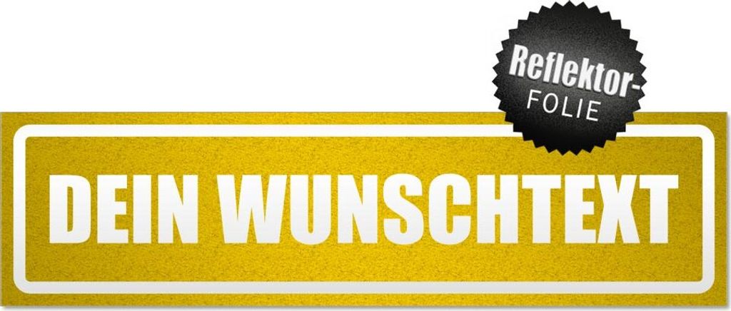 Dein Wunschtext invertiert Magnetschild Schild magnetisch