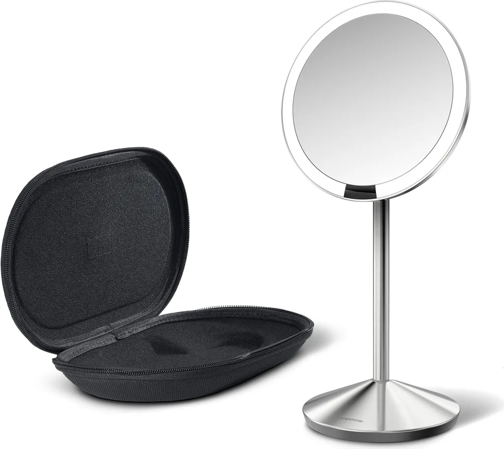 Miroir de maquillage LED à capteur intelligent grossissant x10 voyage