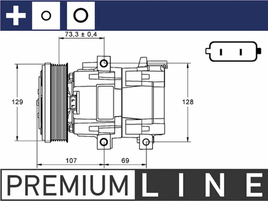 Filtre déshydrateur clim MAHLE pour utilitaire FORD TRANSIT Kasten Pro