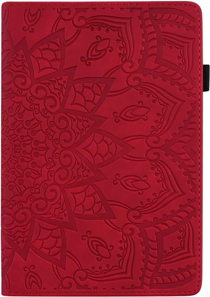 Étui Samsung Galaxy Tab S8 2022 et Tab S7 2020 avec Motif Mandala Rouge