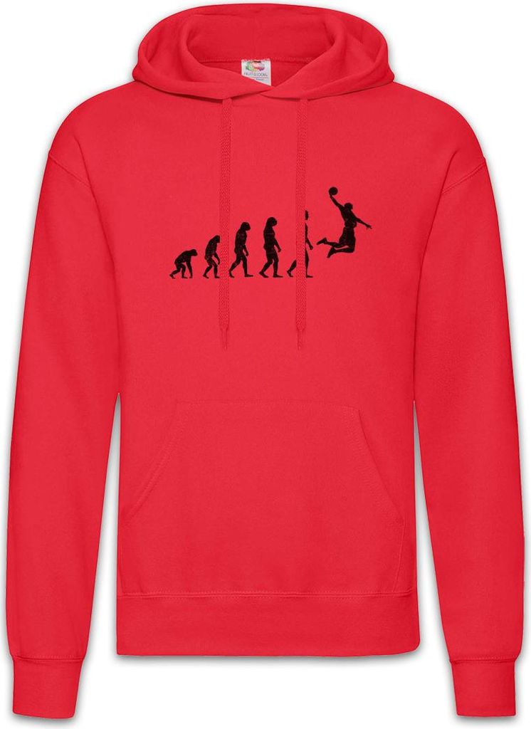 Urban Backwoods Basketball II Evolution, Herren Hoodie, Farbe: Rot, Größe: S