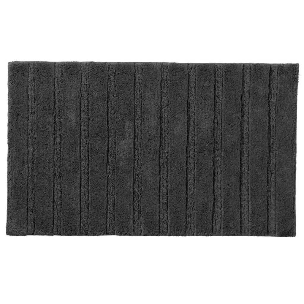 Tapis de bain en coton absorbant 65x55 cm Megan KELA gris granité