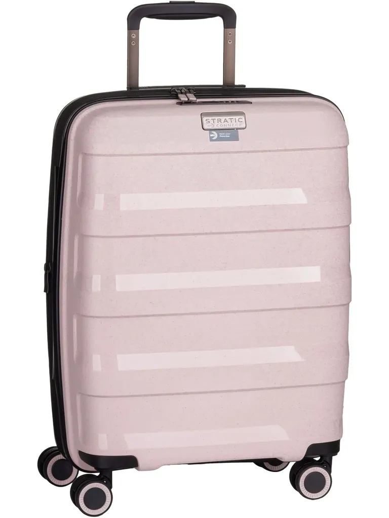 Valise cabine Stratic Straw + EXP TSA Rose 55cm extensible rigide - 17