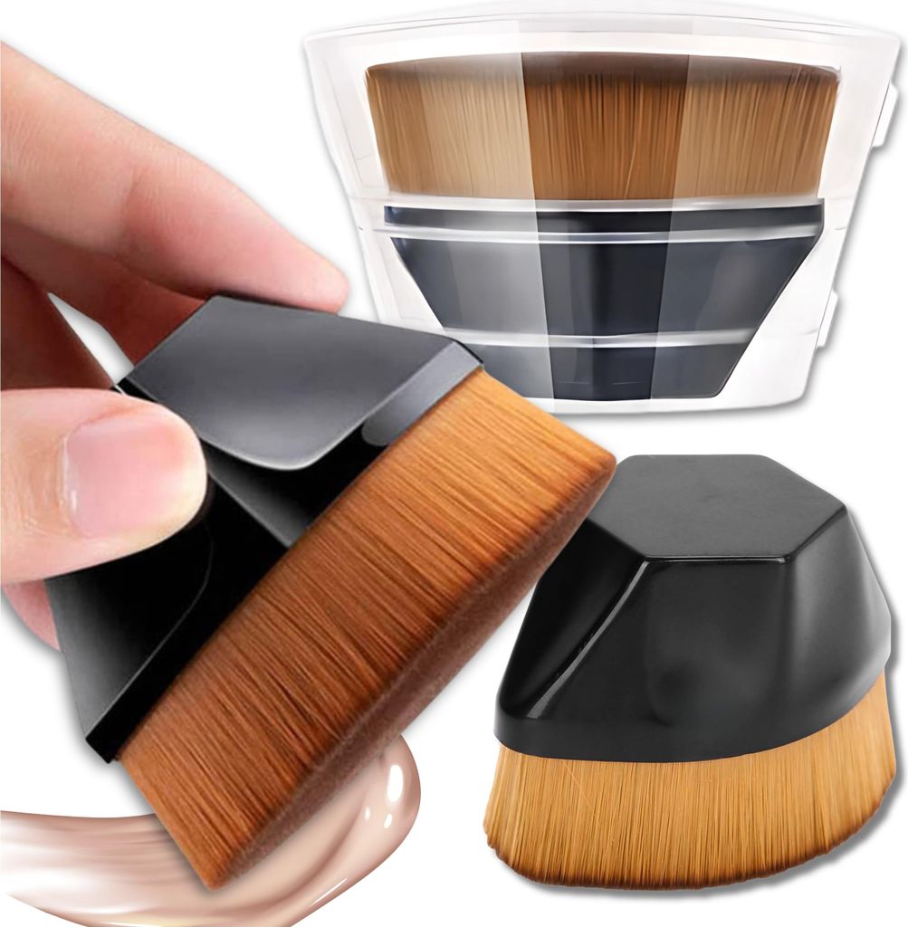 EDIBAZZAR | Weicher, dichter Pinsel für Foundation-Make-up-Flüssigkeit, gleichmäßiger Flüssigkeitspinsel